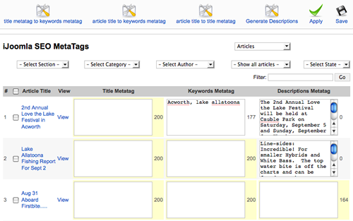 iJoomla SEO metadata