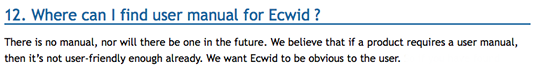 ecwid usability