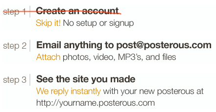 Posterous usability